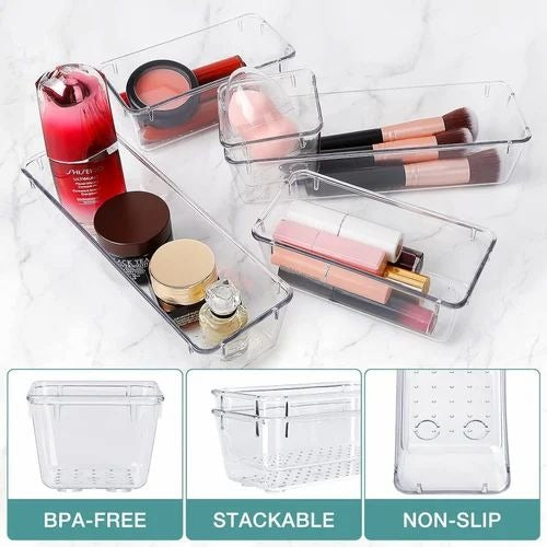 4 Pieces Storage Bins for Makeup