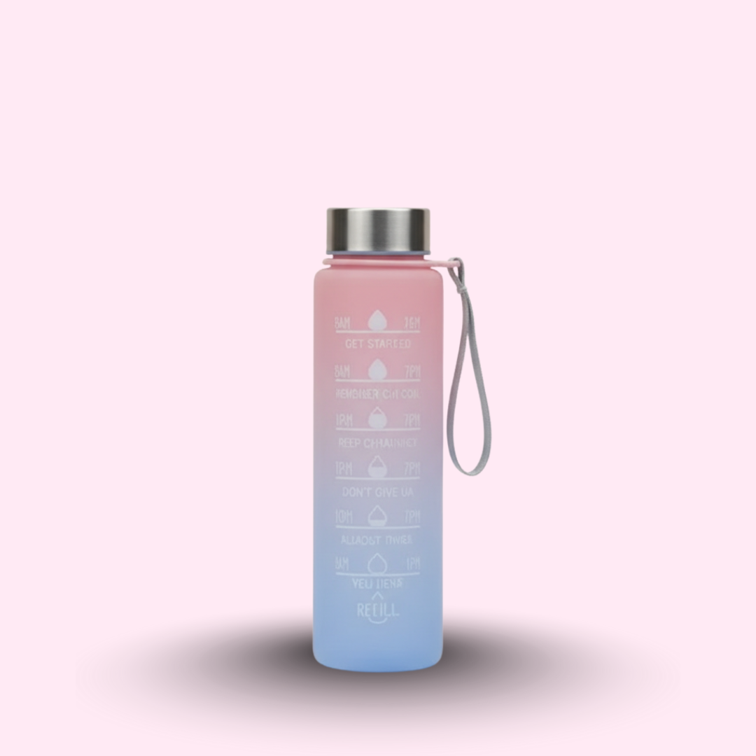Premium Motivational Water Bottle with Time Markers