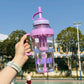 1200ML Large Capacity Sports Water Bottles Cute Portable Straw Cup Water Bottle for Couple Outdoor Sport Travel Fitness Drinking Bottle with infuser