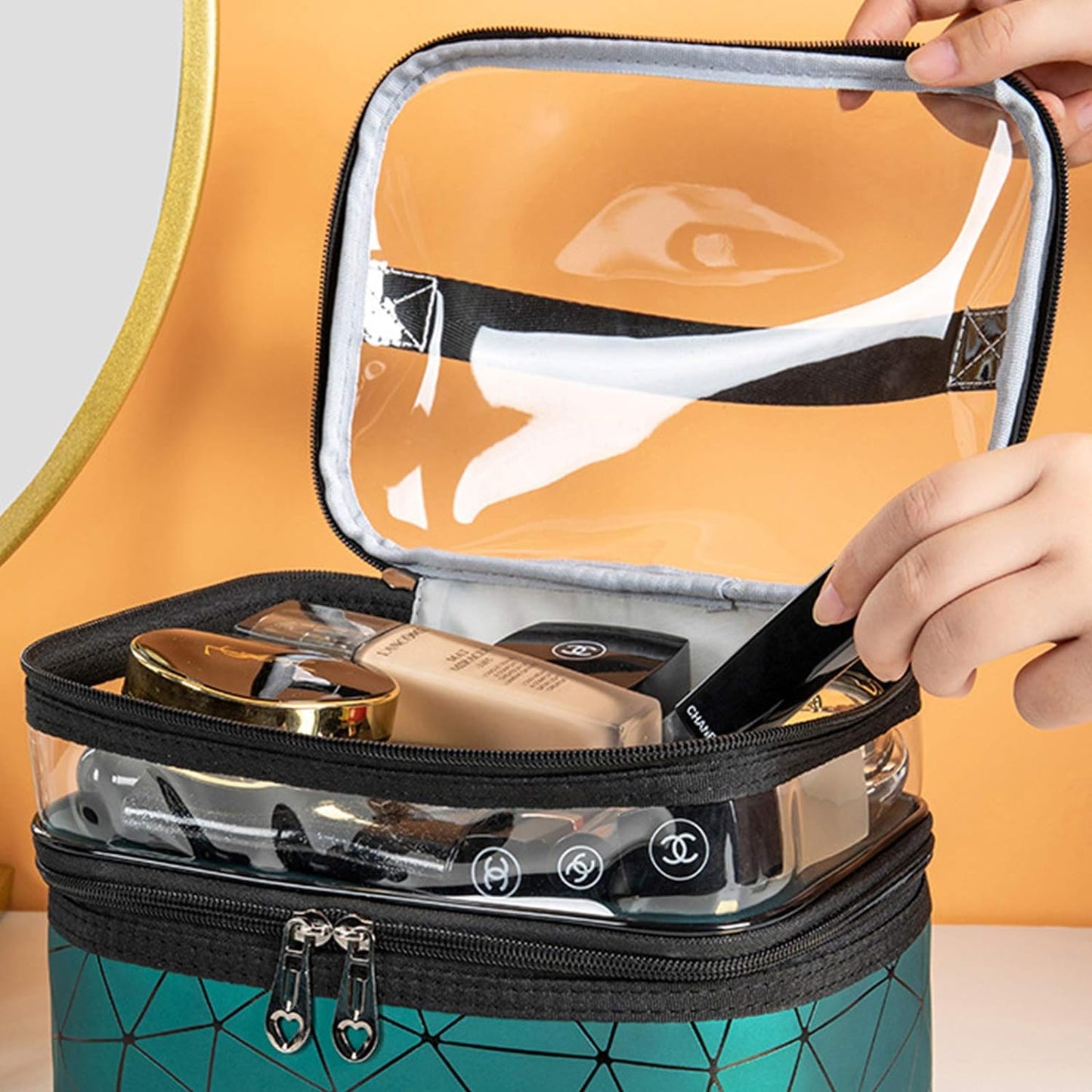 Double Layer Makeup Bag