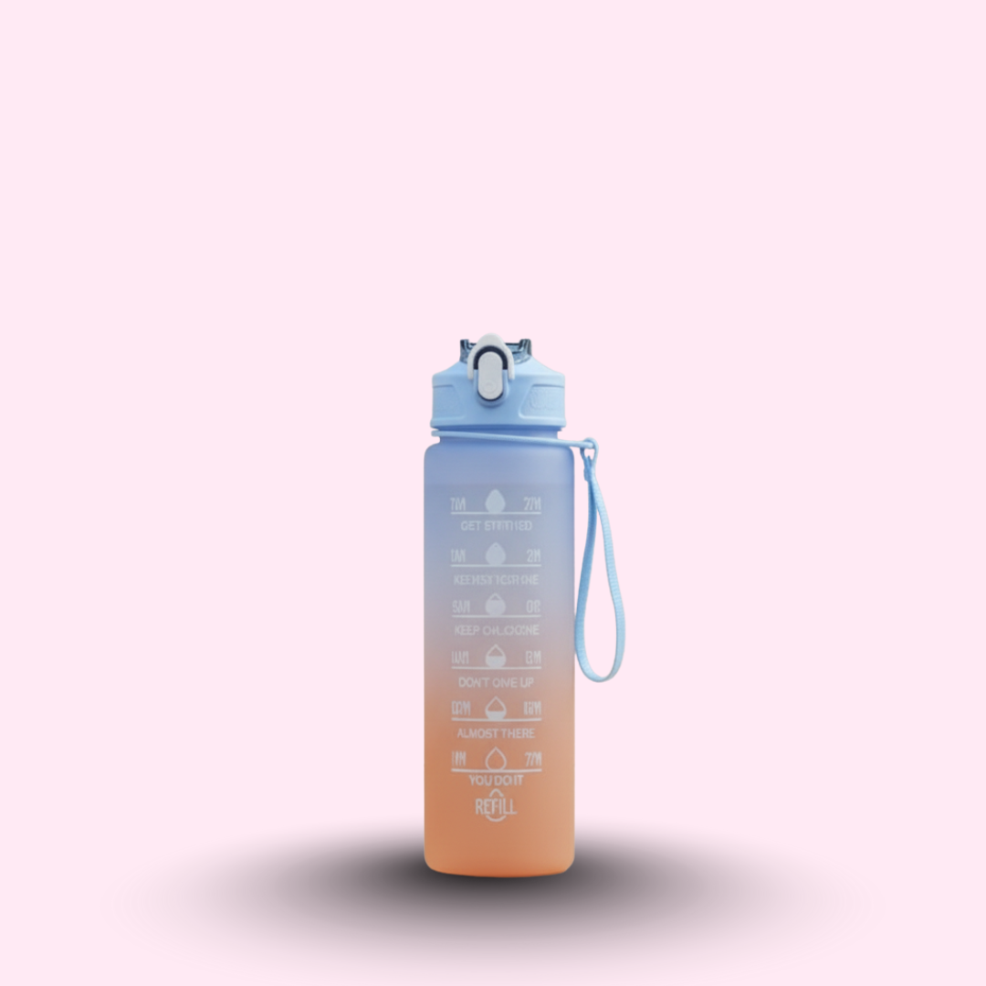 Premium Motivational Water Bottle with Time Markers