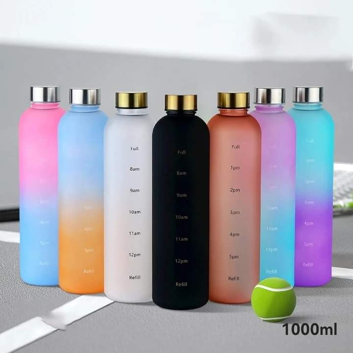 1 Litre Motivational Reusable Bottle plastic - BPA Free