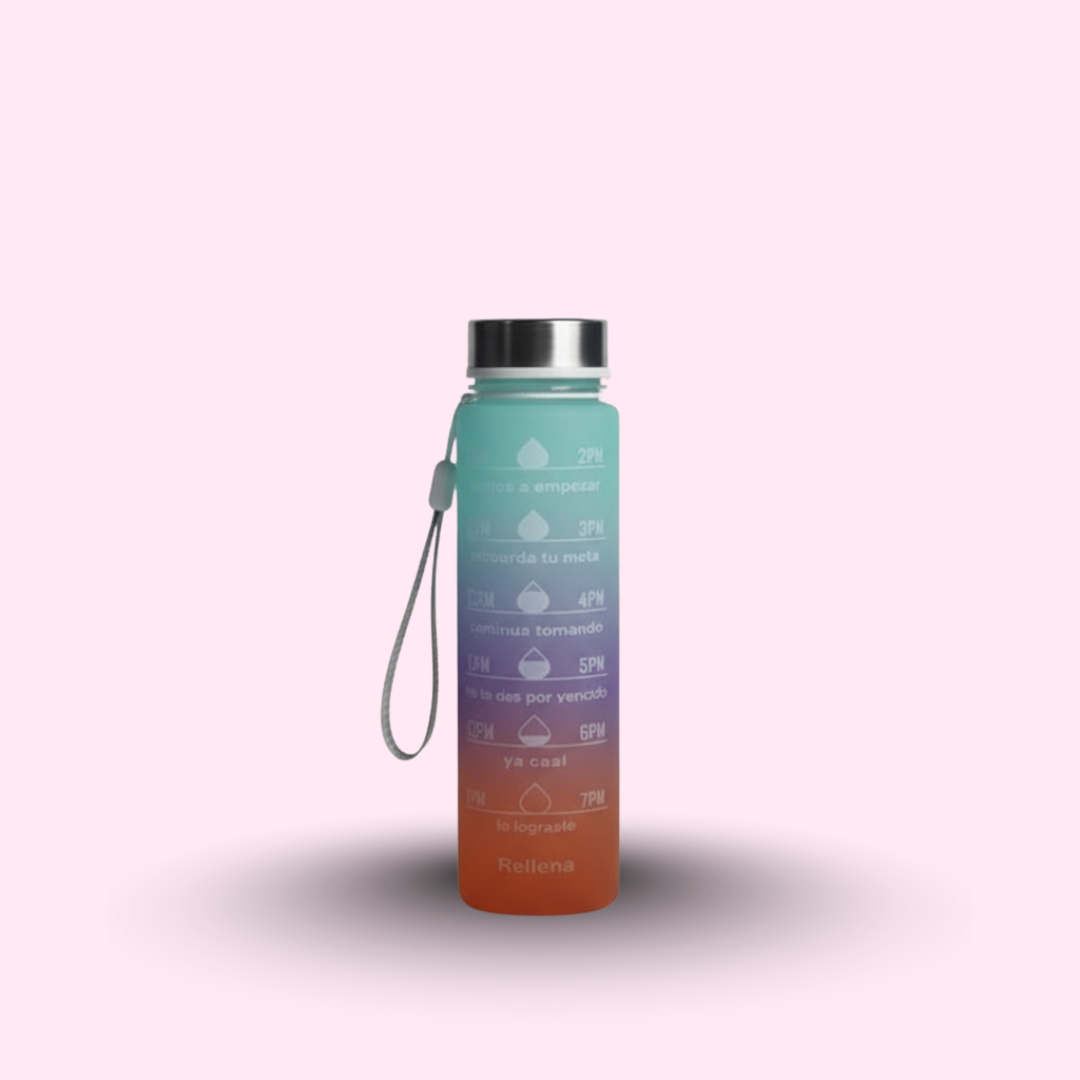 Premium Motivational Water Bottle with Time Markers