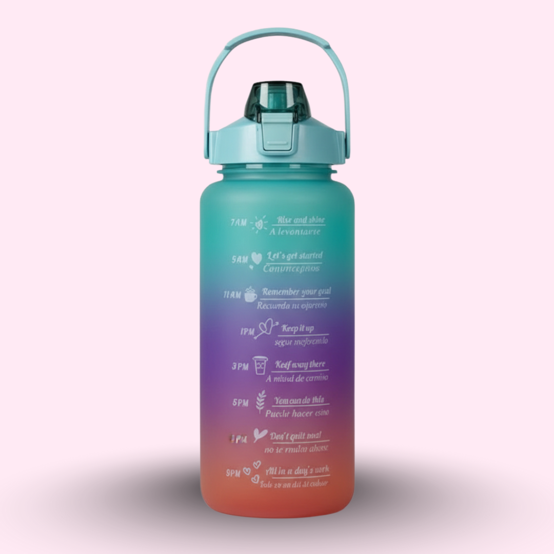 Premium Motivational Water Bottle with Time Markers
