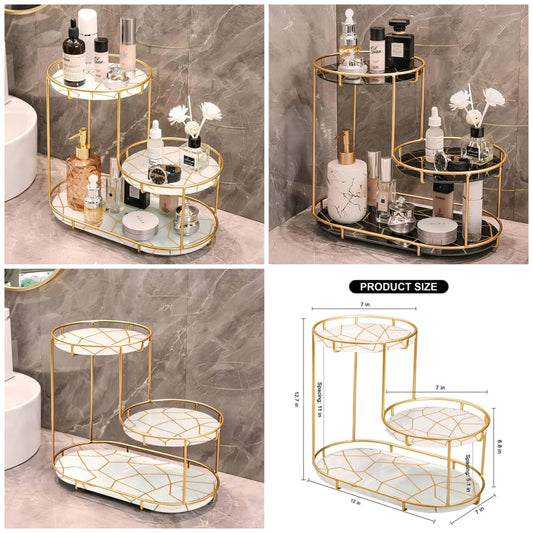 Round metal Cosmetics storage Rack