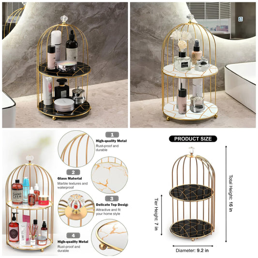 Bird Cage shape Makeup rack