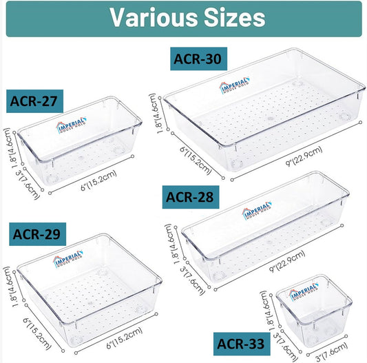 4 Pieces Storage Bins for Makeup