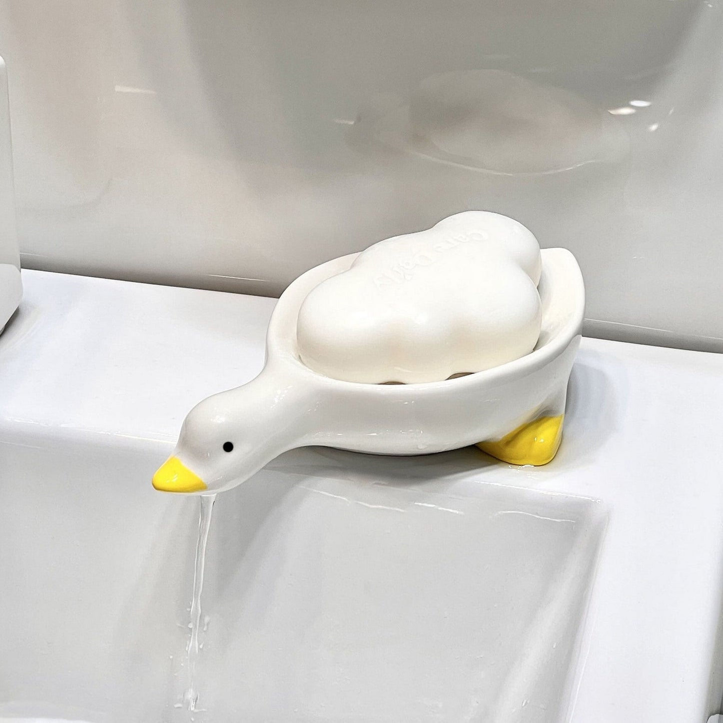 Cute Duck Self Draining Soap Holder