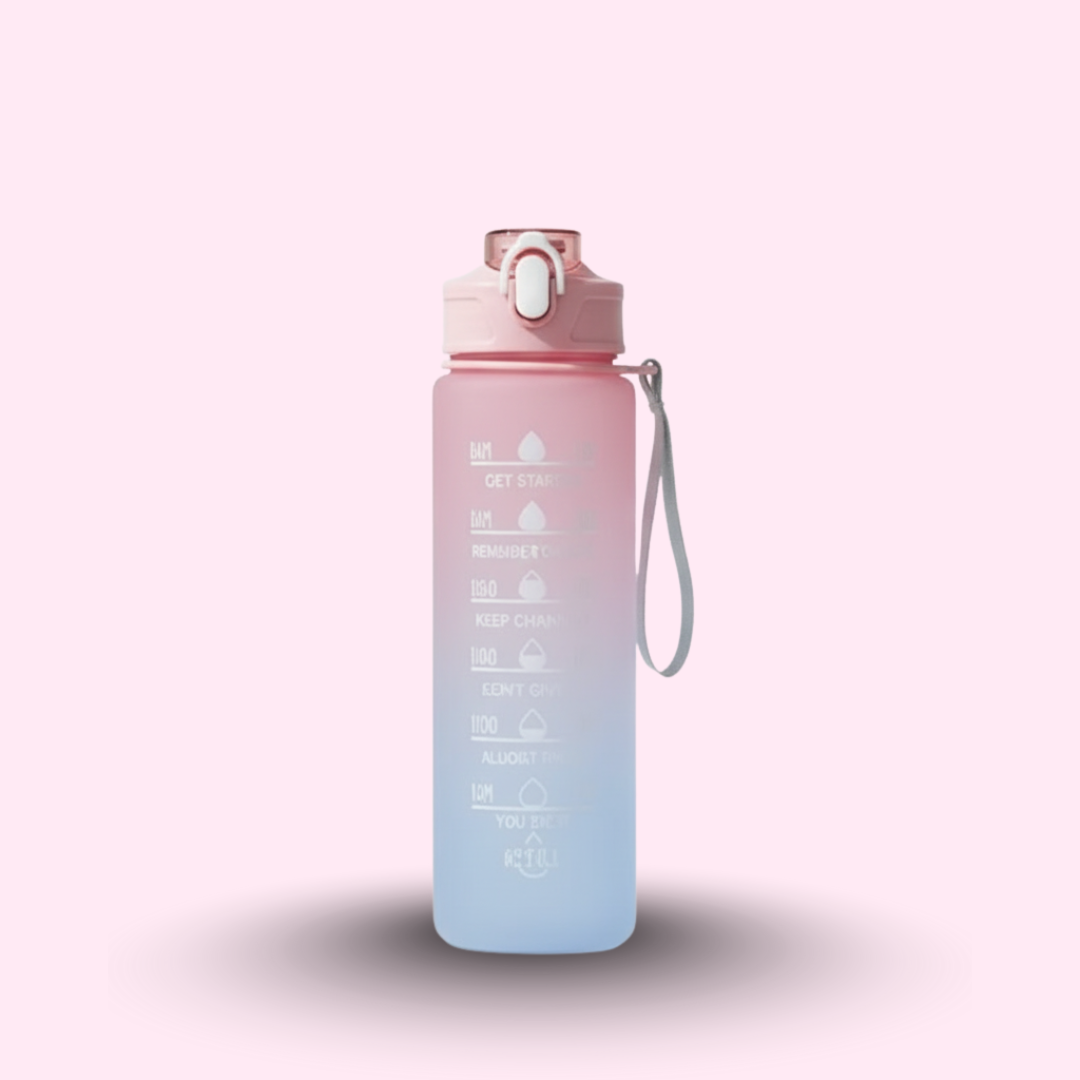 Premium Motivational Water Bottle with Time Markers
