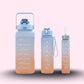 Set of 3 Motivational Water Bottles with Time Markers – BPA Free, Leakproof, Large & Portable
